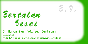 bertalan vesei business card